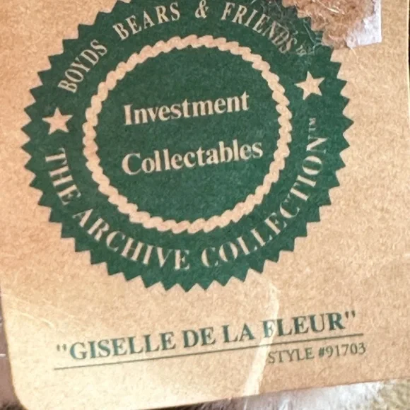 Boyds Bears Investment Collectables Rabbit Giselle De La Fleur Jointed Posable - Picture 9 of 12